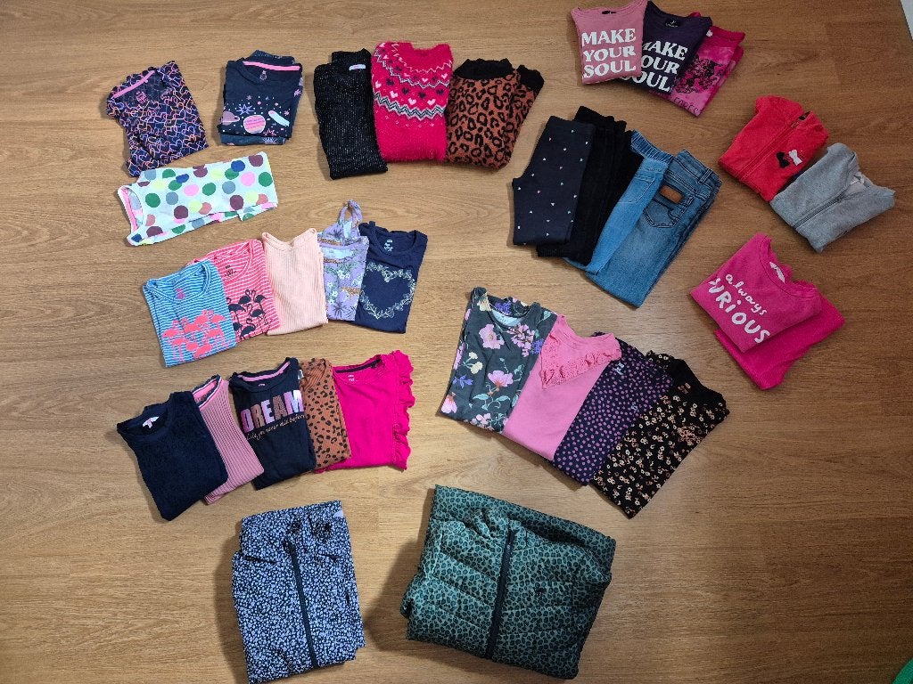 Meisjeskleding groot pakket zomer en winter maat 134 140, Ophalen, Zo goed als nieuw, Maat 134