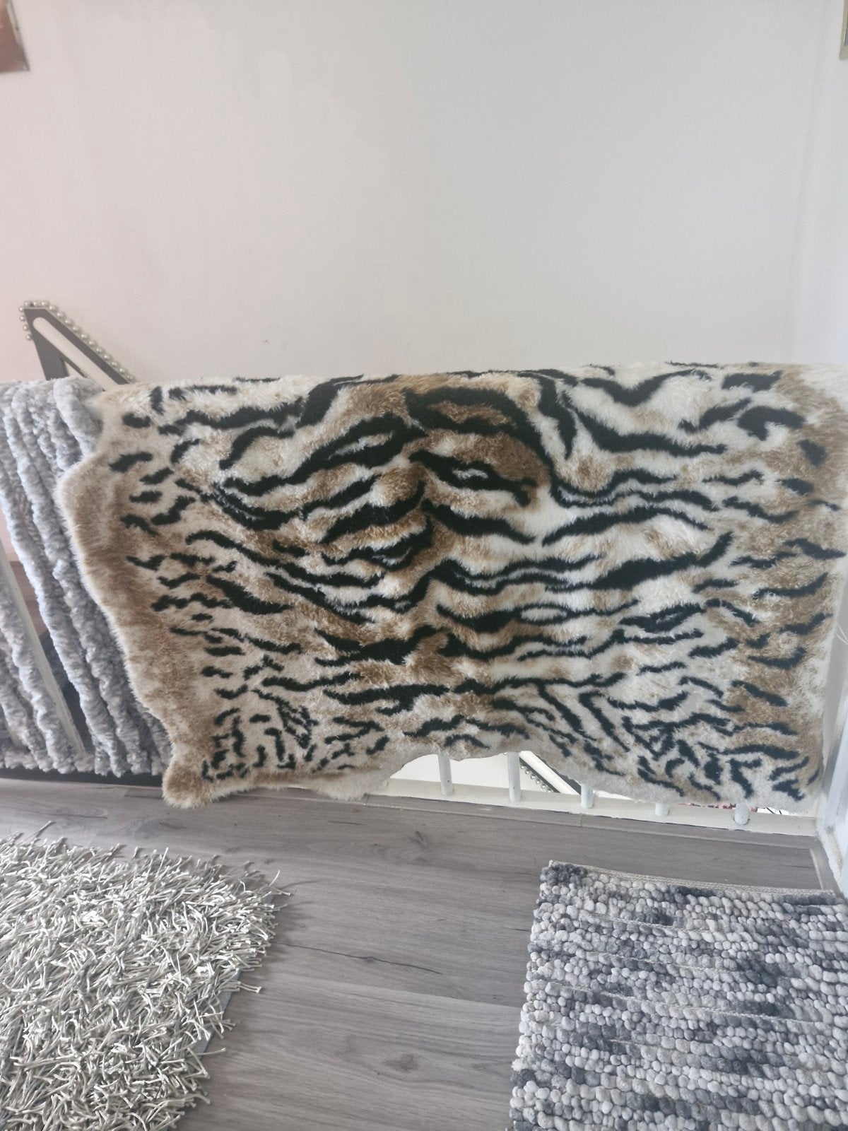 IKEA Grensten vloerkleed tijgerprint, Ophalen, 100 tot 150 cm, Bruin, 50 tot 100 cm