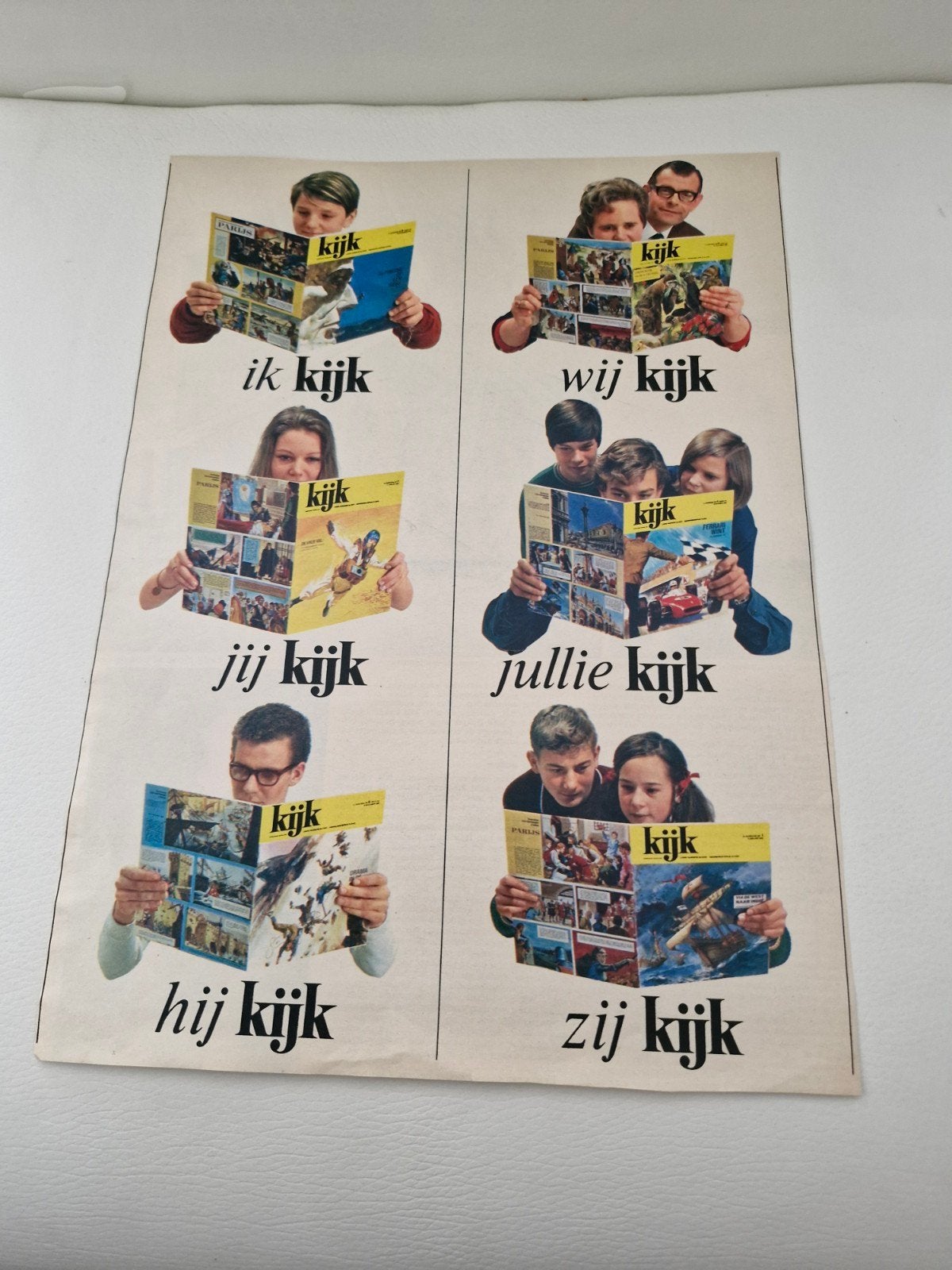 Vintage advertentie Kijk magazine - 32 x 24 cm, Boeken, Ophalen of Verzenden, Gelezen