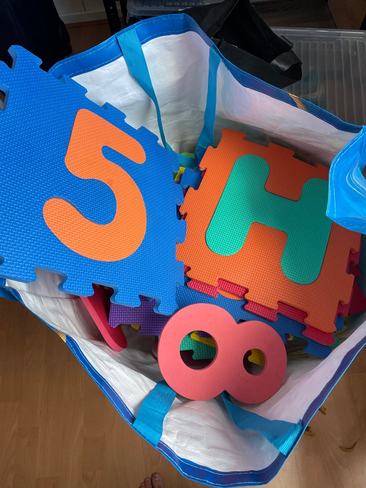 22 x Cijfer- en lettermatten voor kinderen, Ophalen, Zo goed als nieuw, Knutselen