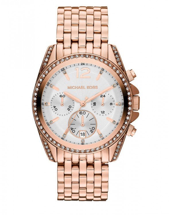 Michael kors horloge mk5836 rosegoud, Ophalen of Verzenden, Zo goed als nieuw, Staal, Overige merken