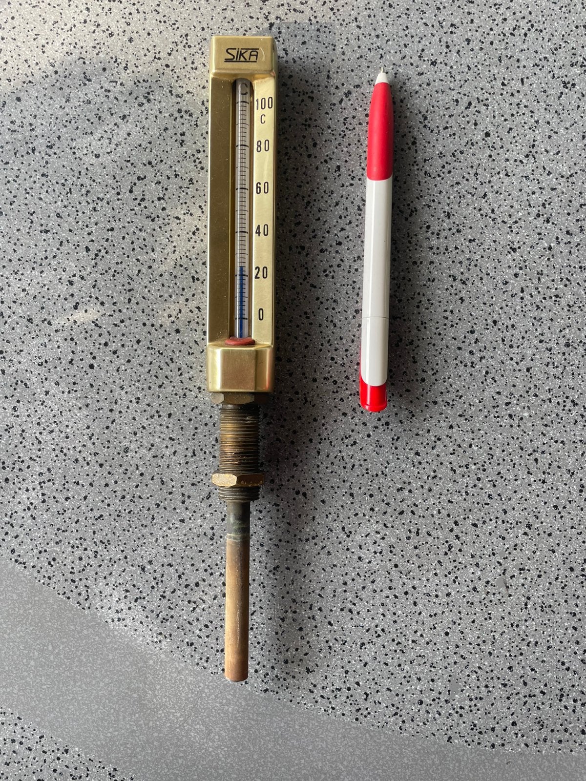 Vintage SIKA industriële thermometer, Antiek en Kunst, Ophalen of Verzenden