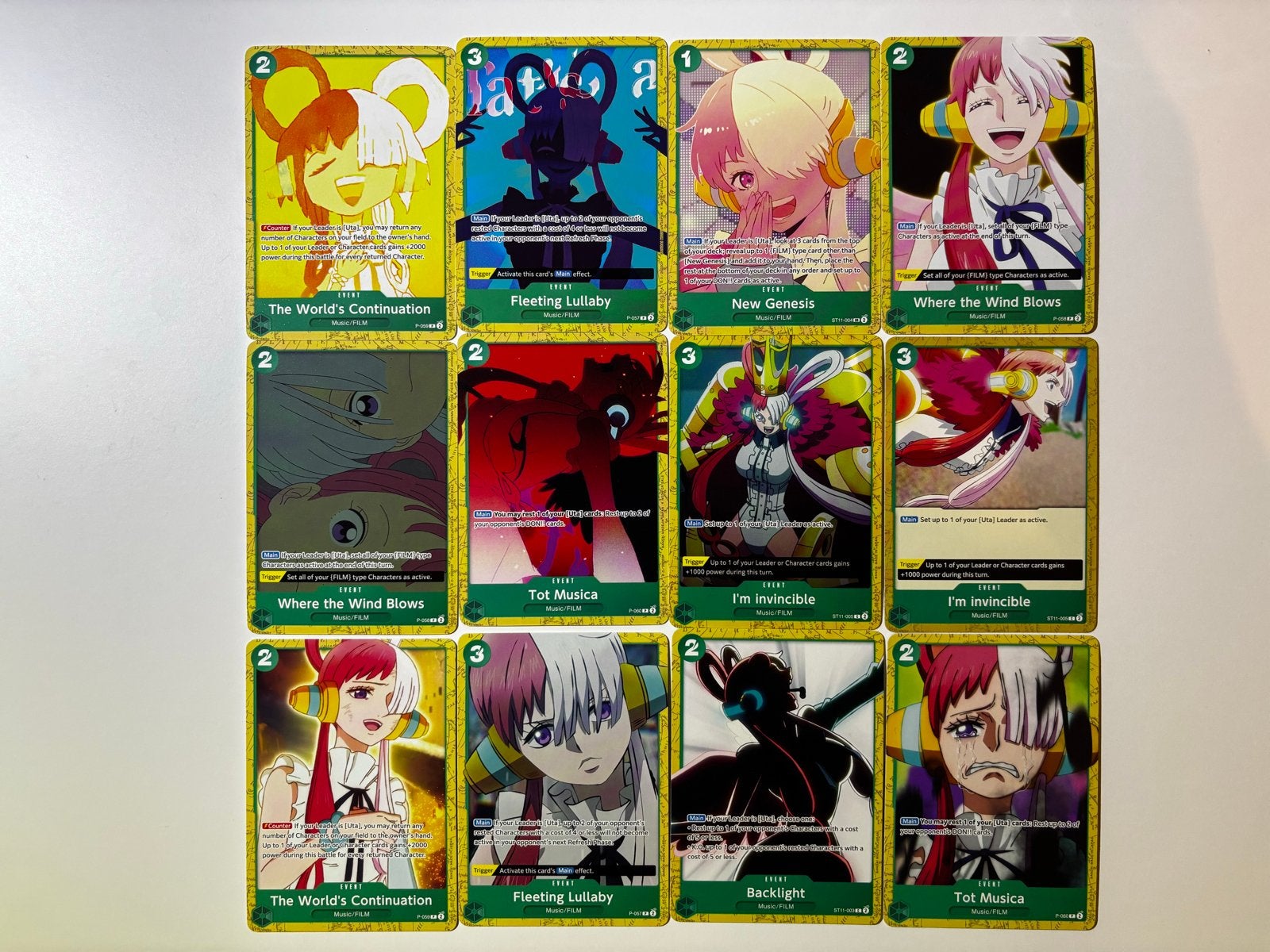 One Piece Card Game Uta Kaarten Set - Film Red, Verzenden, Zo goed als nieuw, Meerdere kaarten