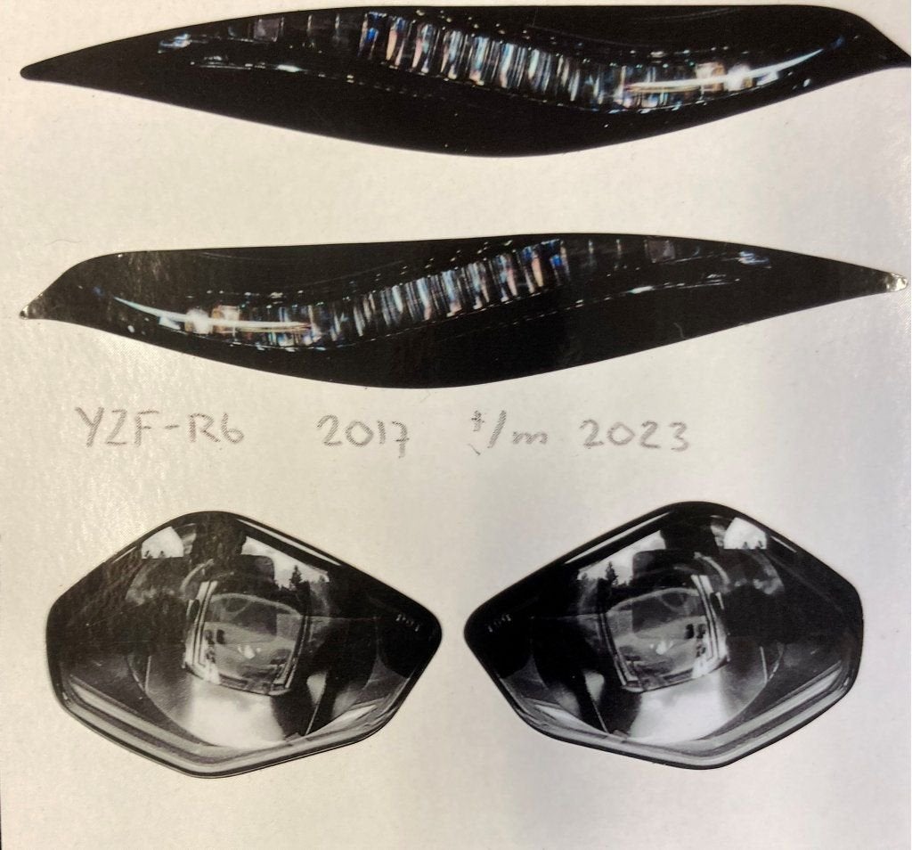 Yamaha YZF-R6 koplamp stickers 2017 t/m 2023 R6 racer, Motoren, -, -, Nieuw, Ophalen of Verzenden