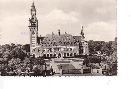 Ansichtkaart 	Den Haag	Vredespaleis, Verzenden, 1940 tot 1960, Gelopen, Zuid-Holland
