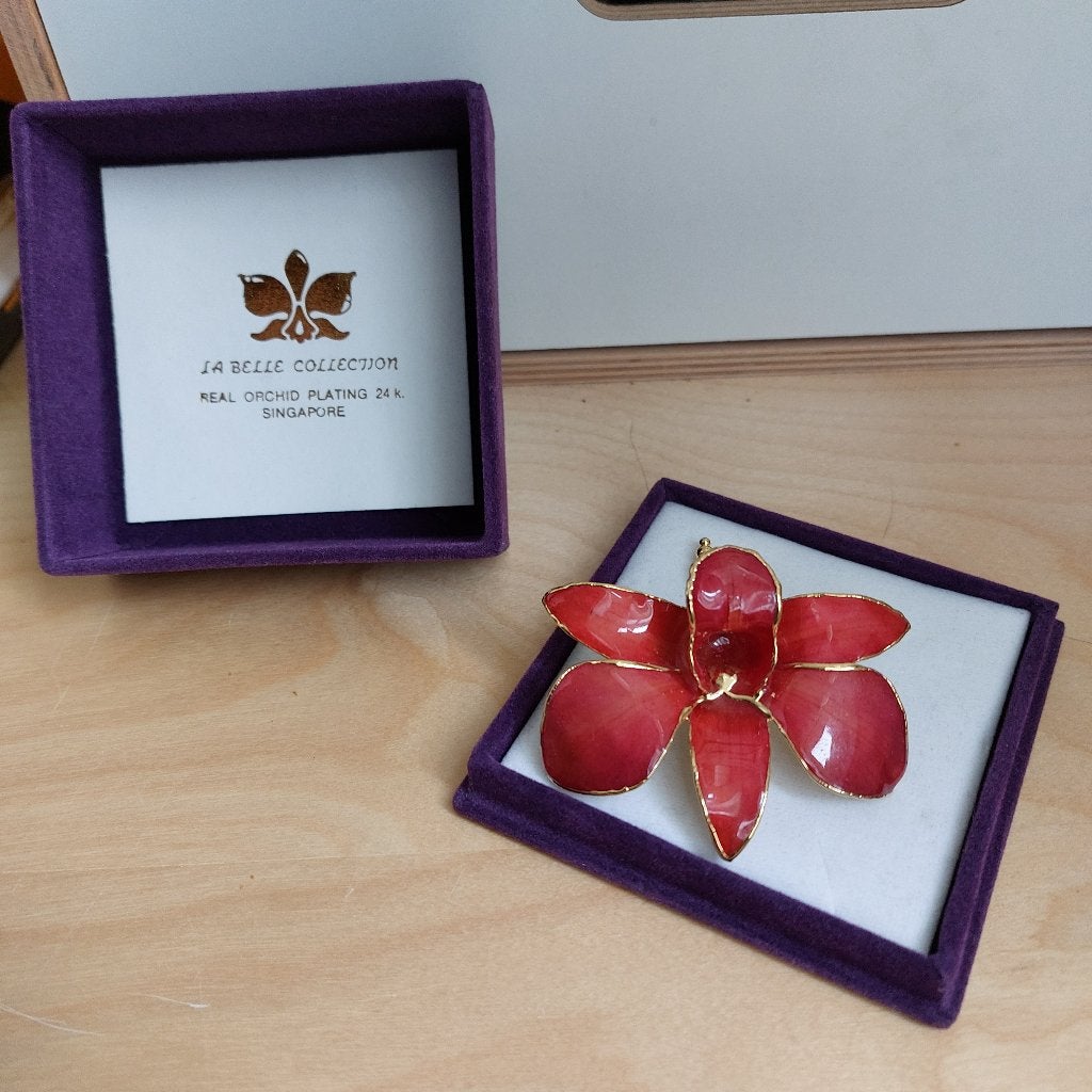 Broche orchidee | La Belle Collection, Ophalen, Overige materialen, 4 tot 7 cm, Overige kleuren