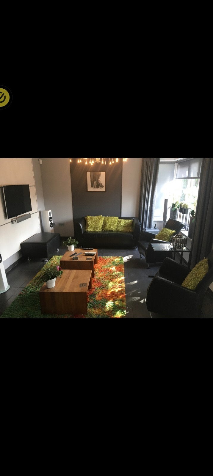 2 stuks Montis model Windy stoelen in zwart luxe leder, Ophalen, Gebruikt, Twee, Zwart