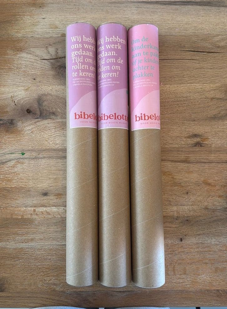 Bibelotte Nola Pistache behang 3 rollen + muurverf 2,5L, Ophalen of Verzenden, 75 m² of meer, Groen