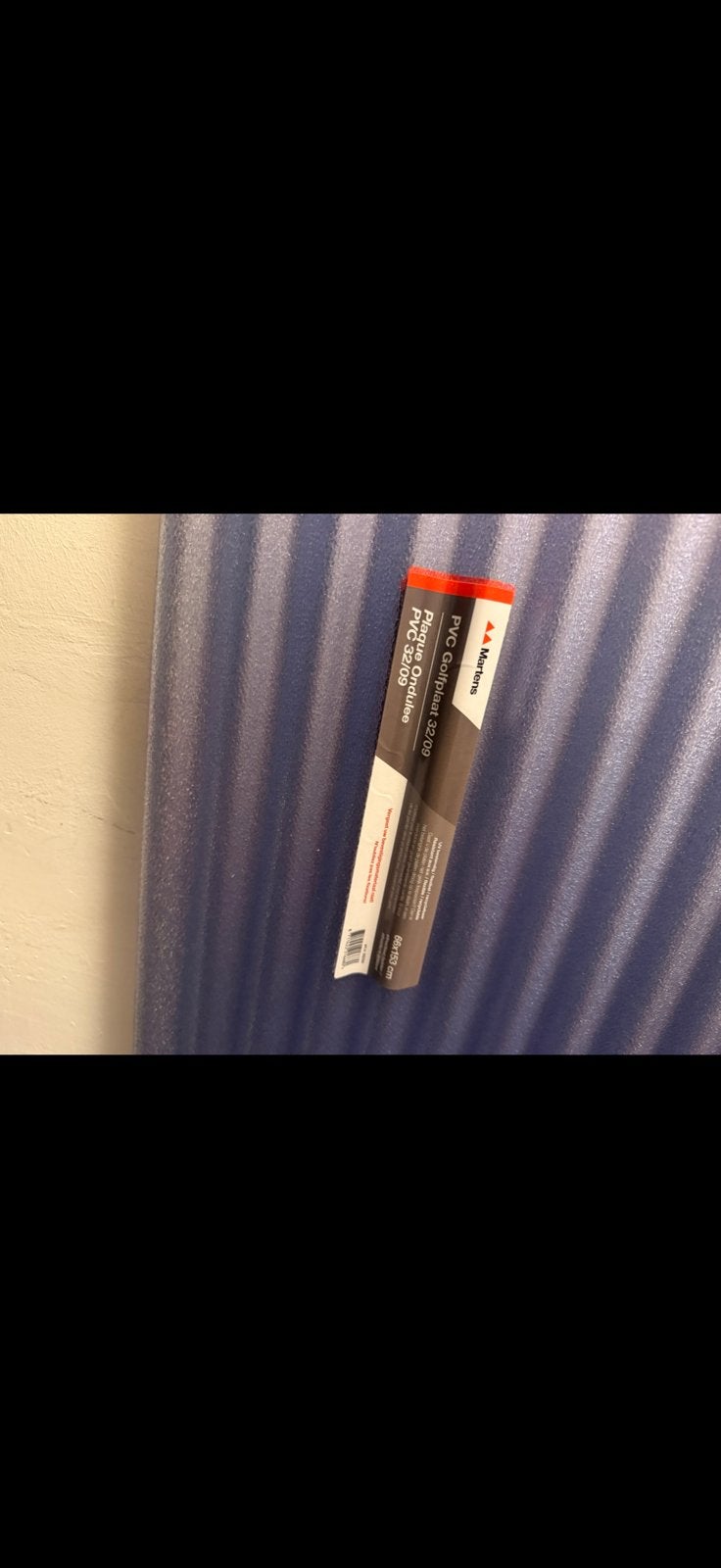 Martens pvc golfplaat 32/09 transparant structuur, Doe-het-zelf en Verbouw, Ophalen, Kunststof, Zwart, Nieuw