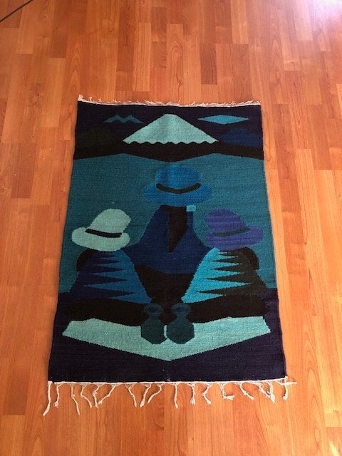 Wandkleed geweven - Zuid - Amerika, Meerkleurig, Zo goed als nieuw, 92 cm, Handgemaakt