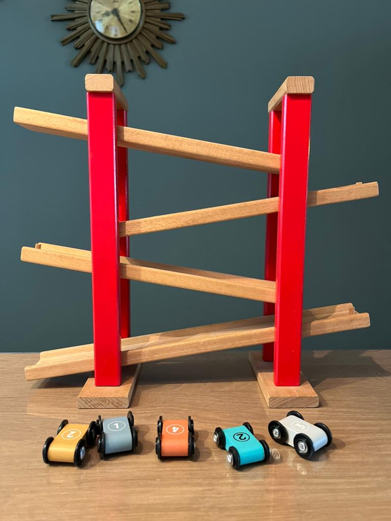 Leuke houten autobaan racebaan, Ophalen of Verzenden, Handmatig, Racebaan, Overige merken