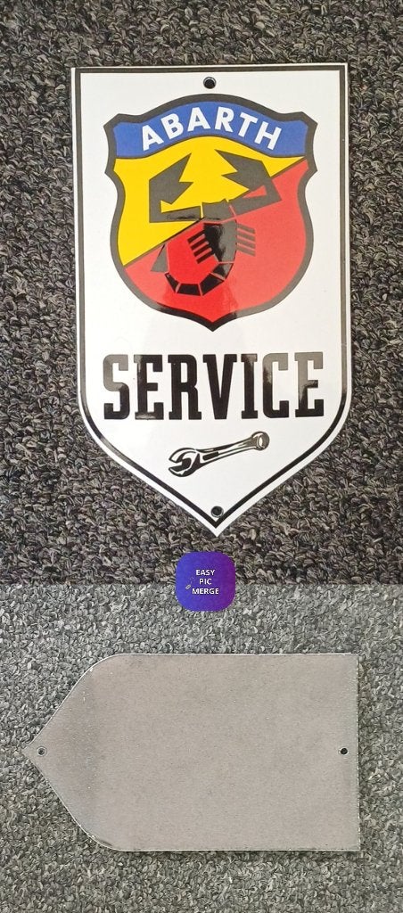 Abarth Service bombe emaille schild bord, Ophalen of Verzenden