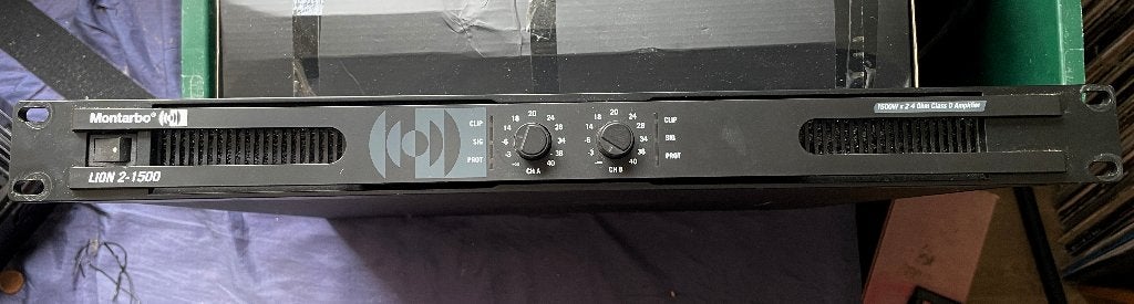 Montarbo LION 2-1500 1U Power Amplifier, Ophalen, Zo goed als nieuw, 1000 watt of meer, P.A.