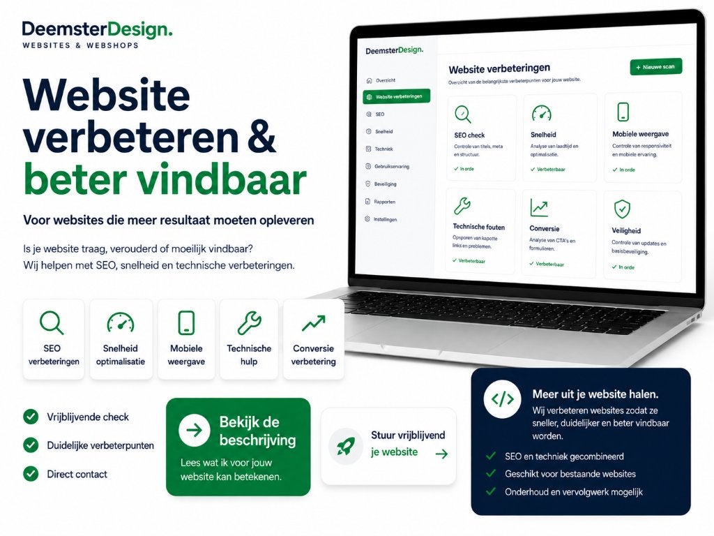 Website verbeteren | SEO, snelheid & technische hulp, Webdesign