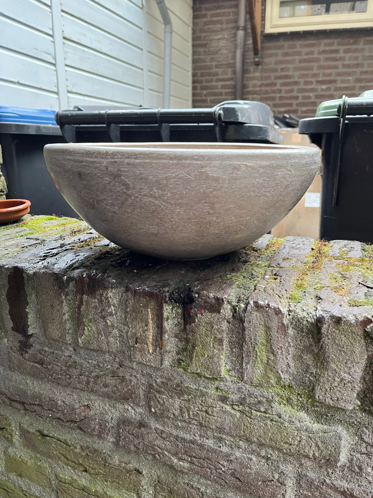 Grote ronde bloempot/plantenbak voor tuin of balkon, Ophalen, Gebruikt, Balkon, Rond