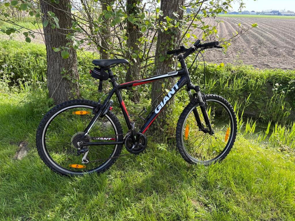 Giant mountainbike 16 inch . Zwart met rood, Fietsen en Brommers, Ophalen, 49 tot 53 cm, Giant, Zo goed als nieuw