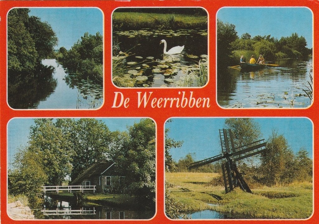 DE WEERRIBBEN Landschap Boerderij Zwaan Molen, Verzenden, 1980 tot heden, Gelopen, Overijssel