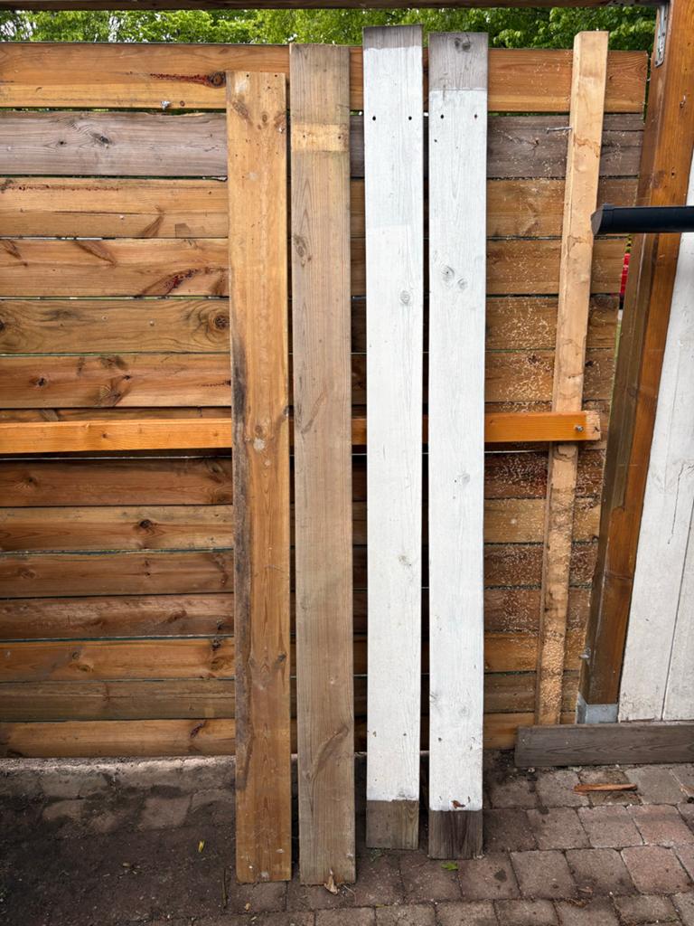 Gebruikte schutting planken, Gebruikt, Balk, Overige houtsoorten, Ophalen