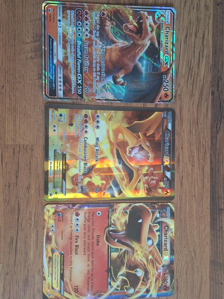 Charizard Pokémon Kaarten Set -GX, EX, jumbo zeldzame kaartn, Ophalen of Verzenden, Zo goed als nieuw, Meerdere kaarten