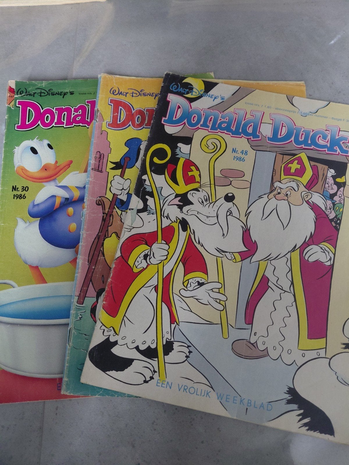 Donald Duck weekbladen uit 1986 - Nrs. 30, 38, 48, Boeken, Meerdere stripboeken, Ophalen, Gelezen, Walt Disney