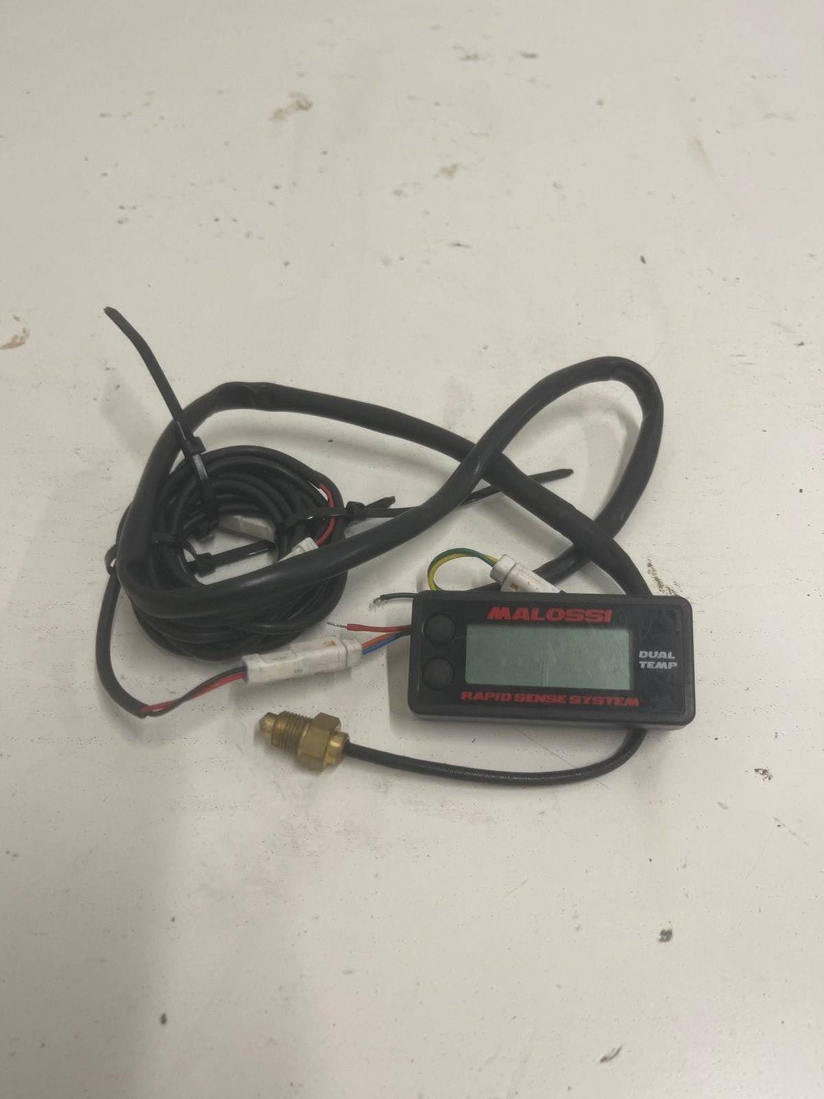 Temperatuurmeter, toerenteller, draaiuren meter Malossi, Fietsen en Brommers, Ophalen of Verzenden, Gebruikt