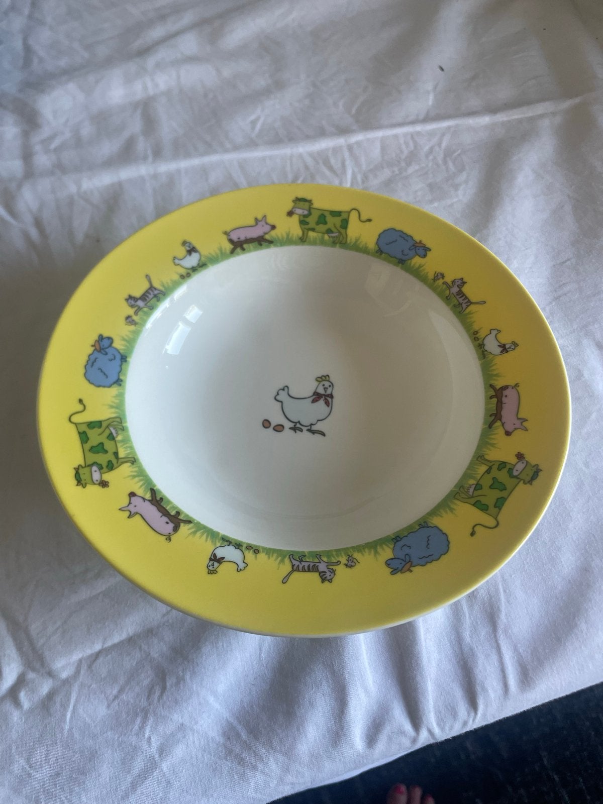 Villeroy & Boch kinderbord met dierenprint, Gebruikt, Villeroy & Boch, Ophalen of Verzenden, Bord(en)