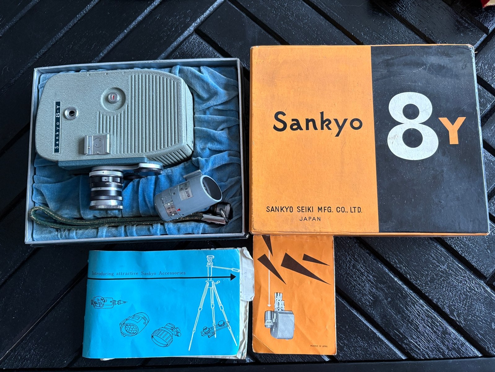 Vintage Sankyo 8Y 8mm filmcamera met originele doos, Ophalen of Verzenden, 8mm, Camera