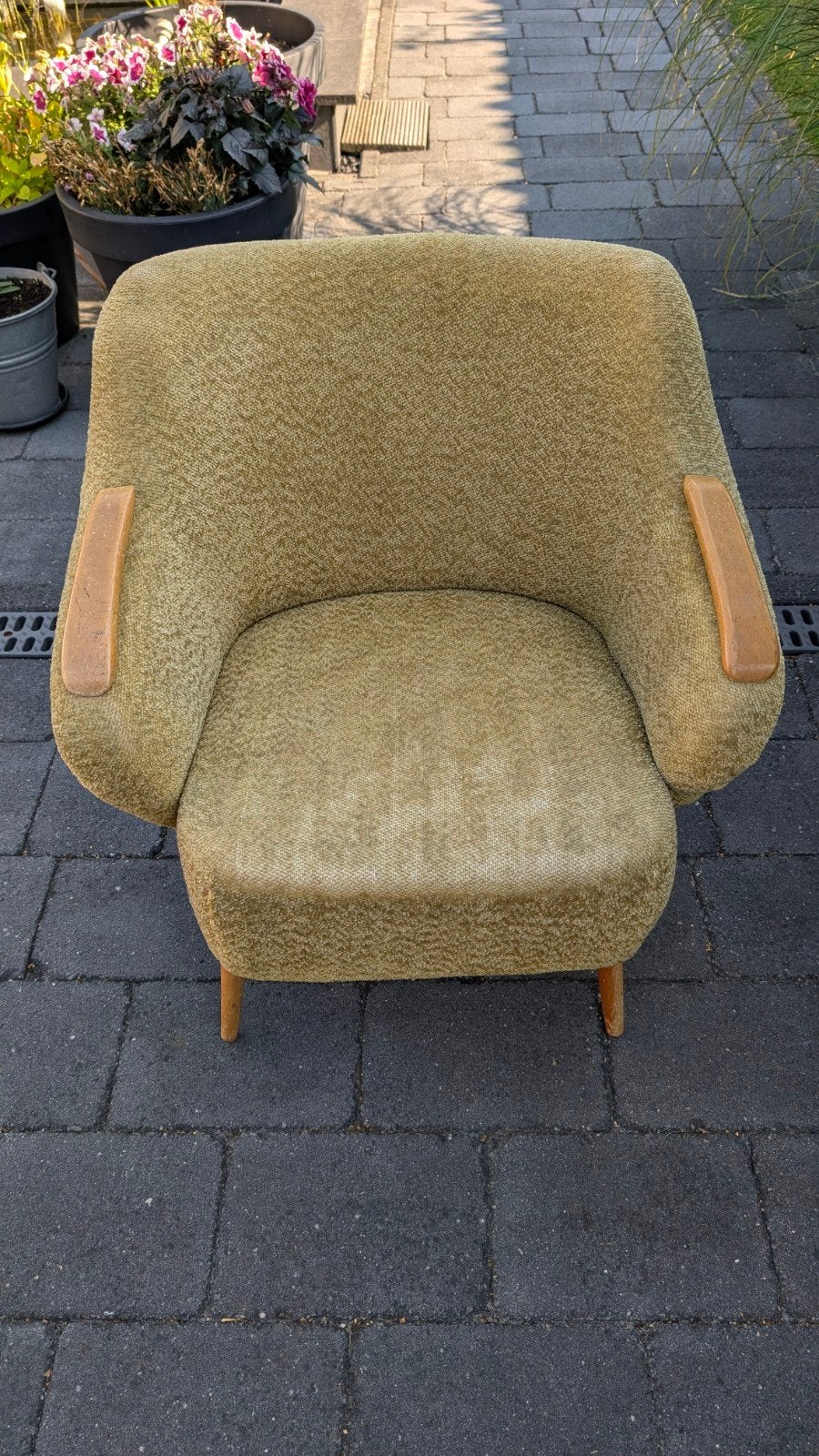Vintage retro fauteuil stoel jaren 60, Ophalen, Gebruikt, Vintage, Retro, Mid-century modern, 75 tot 100 cm
