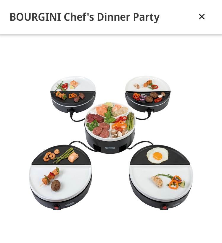 Bourgini dinner gourmetset, Ophalen of Verzenden, Zo goed als nieuw, 4 t/m 7 personen