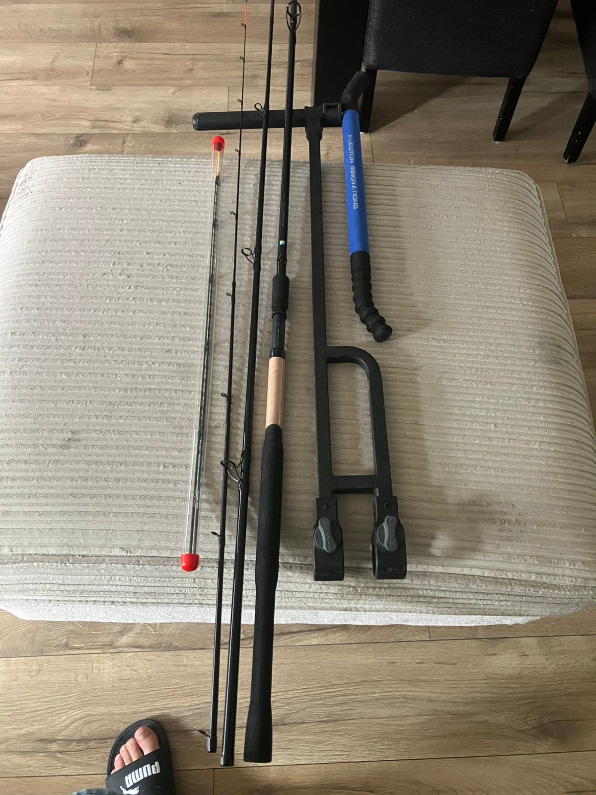 Preston Feeder hengel plus feederarm, Ophalen, Zo goed als nieuw, Werphengel