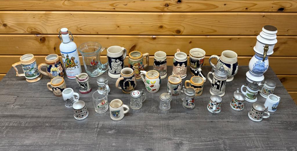 Grote collectie vintage bierpullen en steins, Verzamelen, Swarovski, Zo goed als nieuw, Ophalen of Verzenden