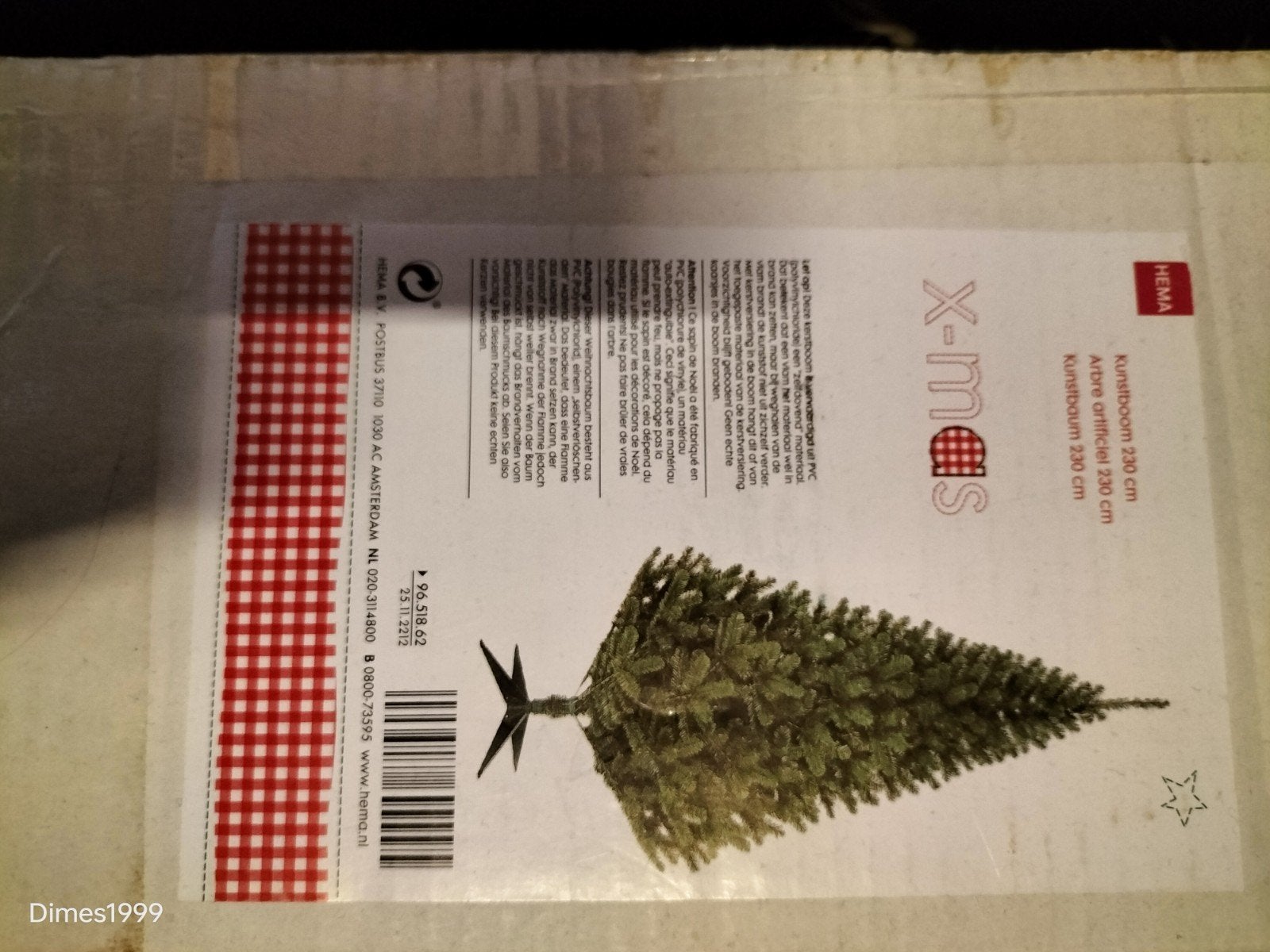 Kerstboom 230 cm, Ophalen