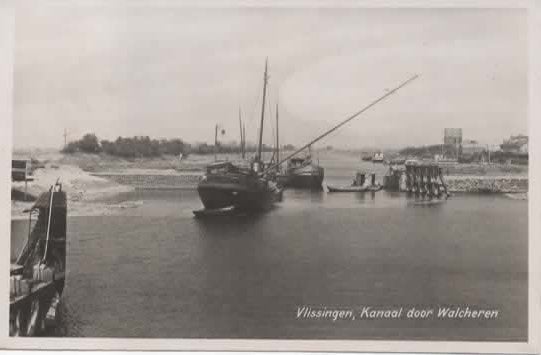 Vlissingen Kanaal door Walcheren, Verzenden, 1940 tot 1960, Gelopen, Zeeland