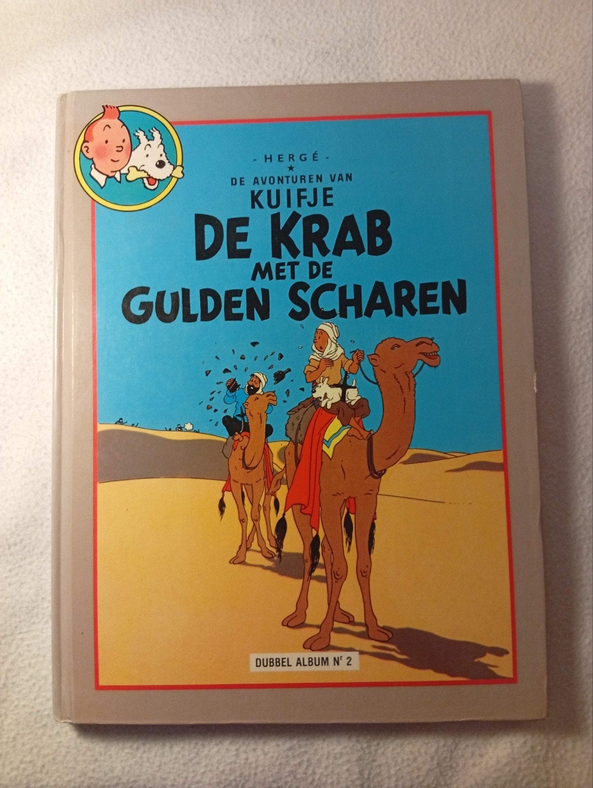 kuifje dubbel album nummer 2, Eén stripboek, Ophalen of Verzenden, Gelezen, Hergé