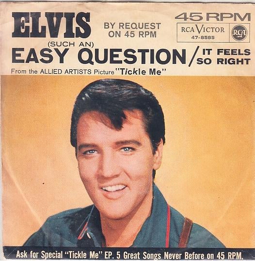 elvis presley - (such an) easy question  (1965 / german), Gebruikt, 7 inch, Single, Ophalen of Verzenden