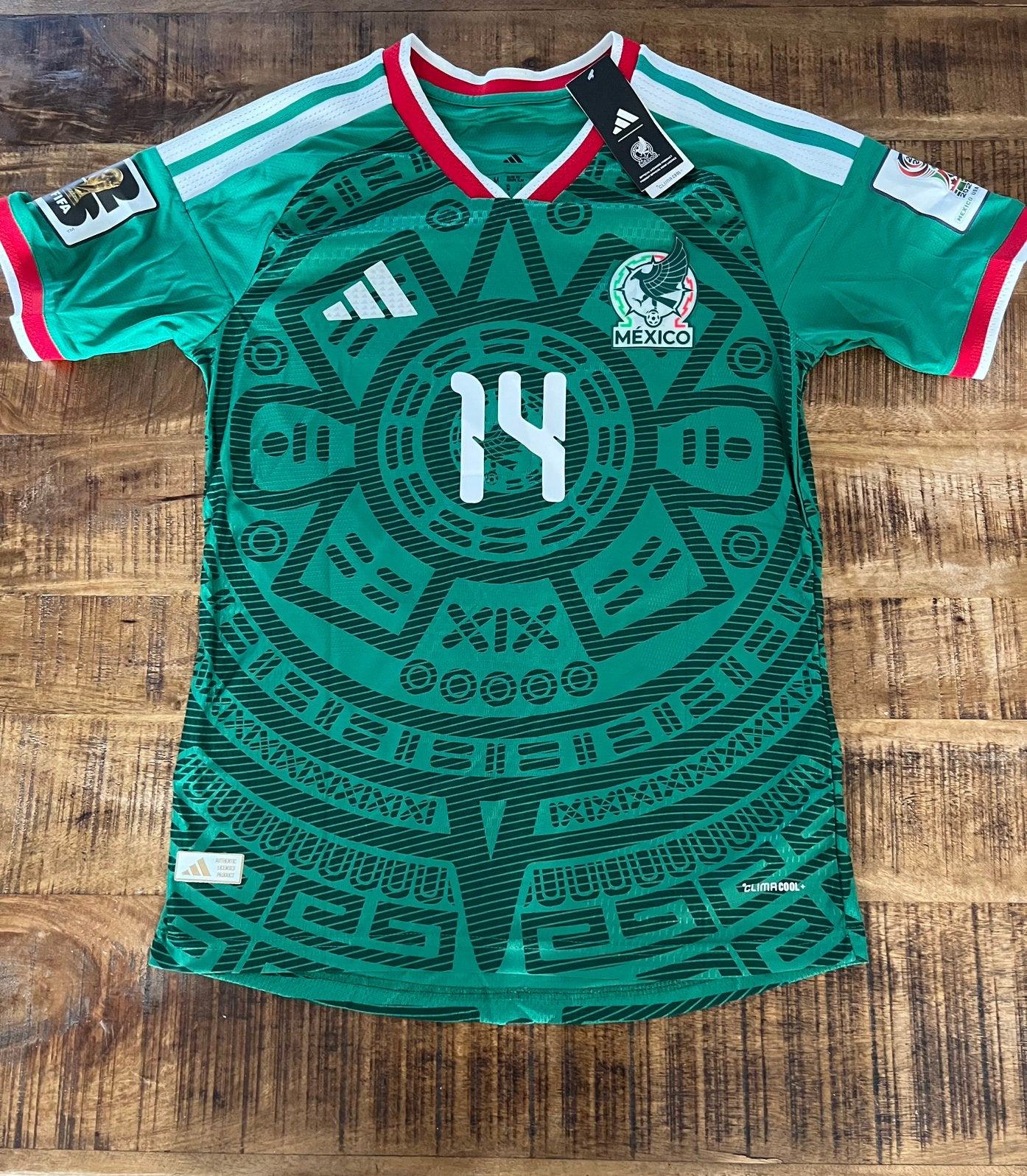 Voetbalshirt Adidas Mexico WK 2026 Thuis Chicharito 14 MaatM, Maat M, Ophalen of Verzenden, Zo goed als nieuw, Shirt