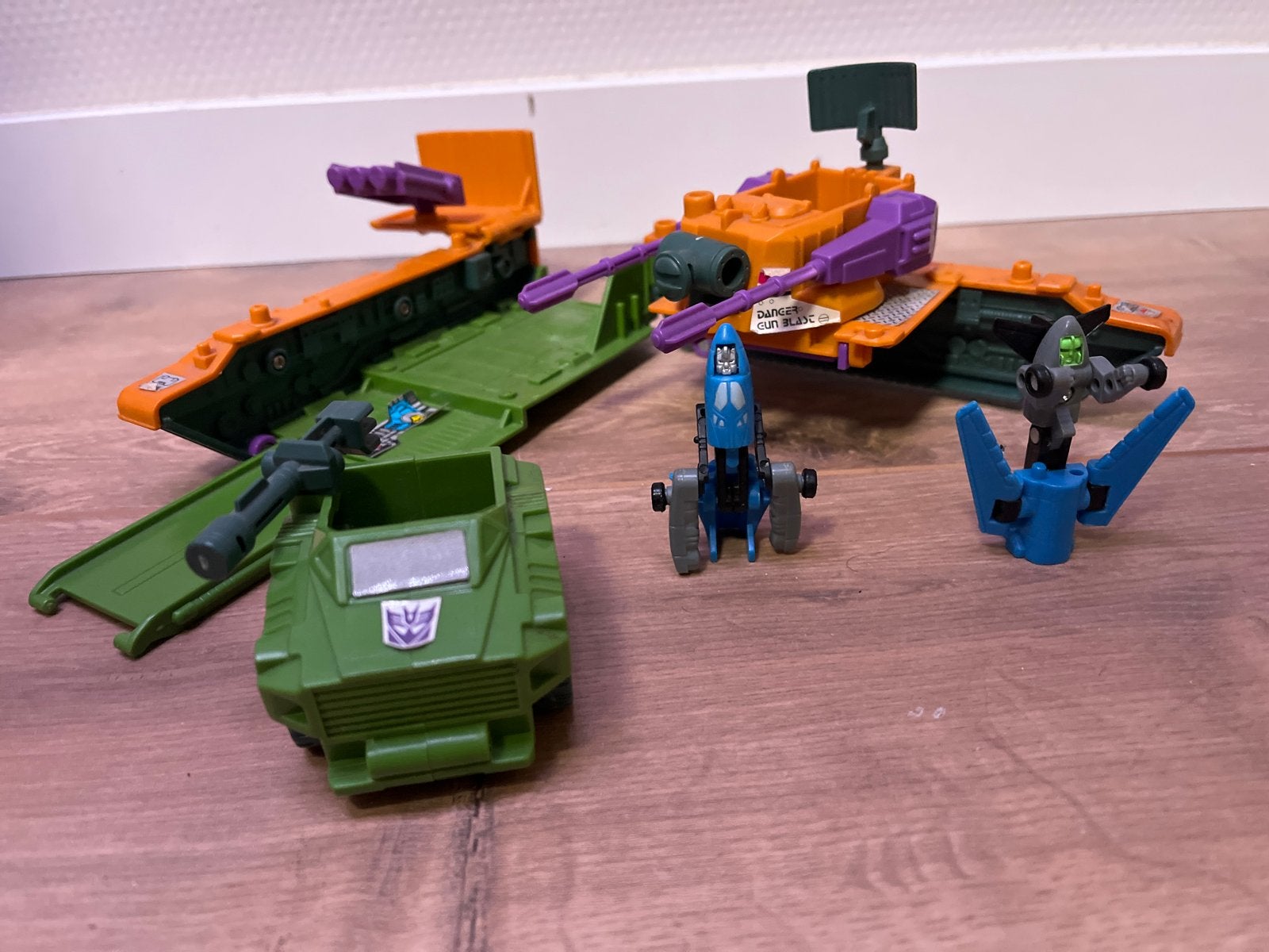 Vintage Transformers G1 set met voertuigen en figuren, Ophalen of Verzenden, Gebruikt