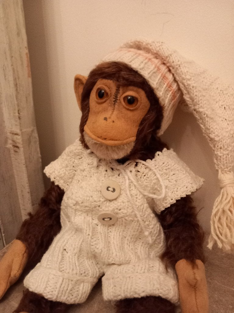 Vintage kleertjes apen of beren pakje 2 delig set., Ophalen