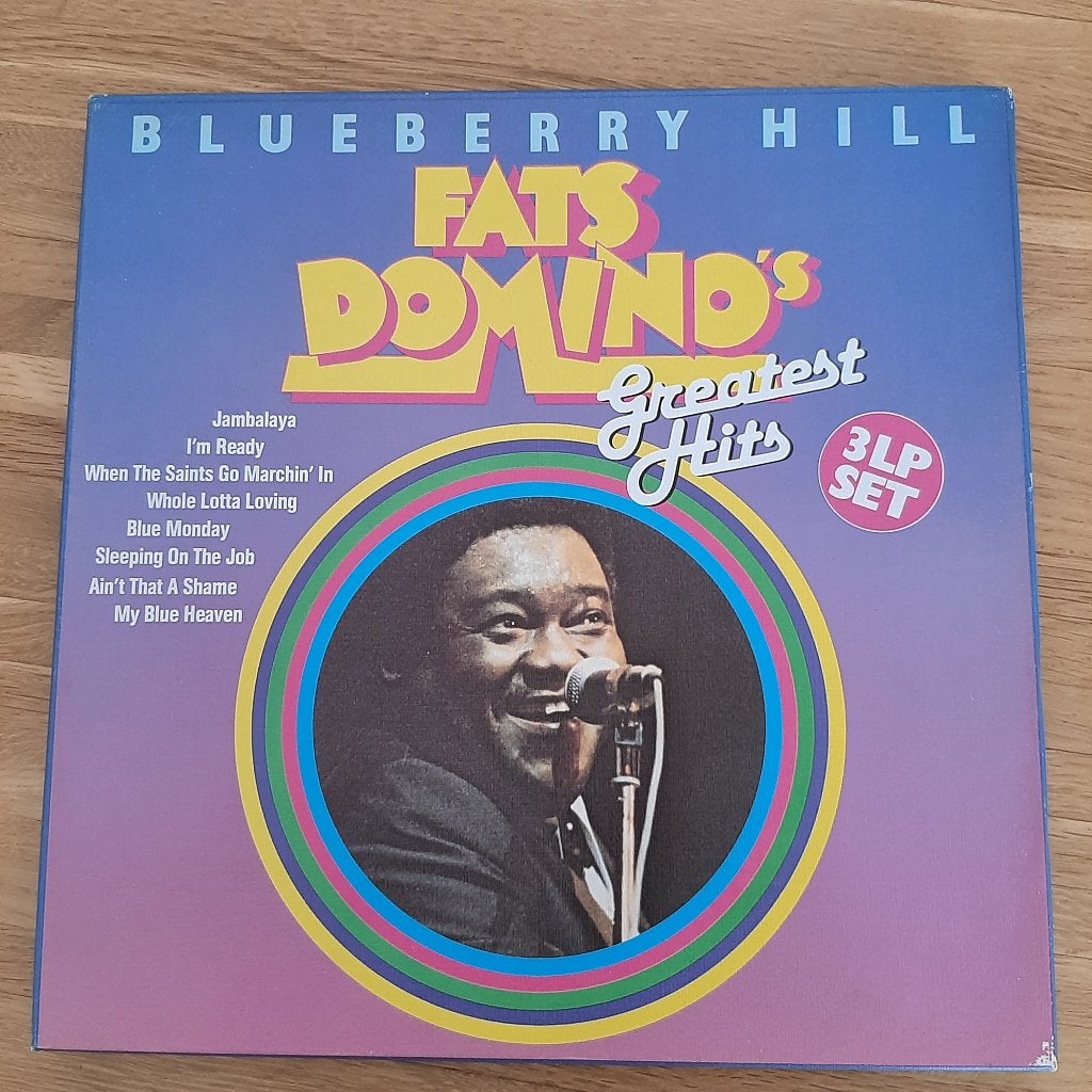 3LP Box Fats Domino ‎– Blueberry Hill - Greatest Hits, Ophalen of Verzenden, Gebruikt, 12 inch, Blues Rock