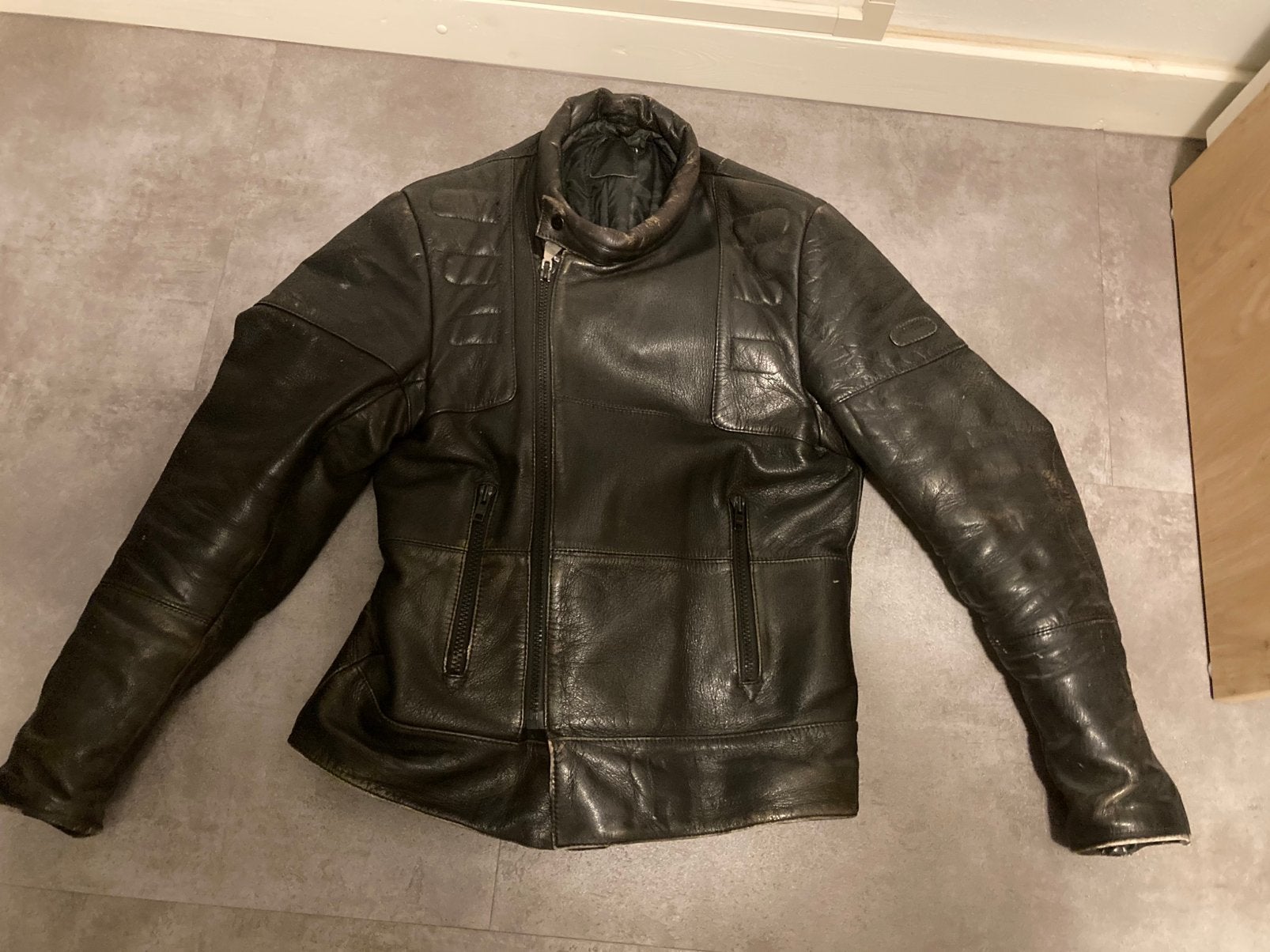 Leder jas maat M  - 48, Ophalen of Verzenden, Zo goed als nieuw, Maat 48/50 (M), Bruin