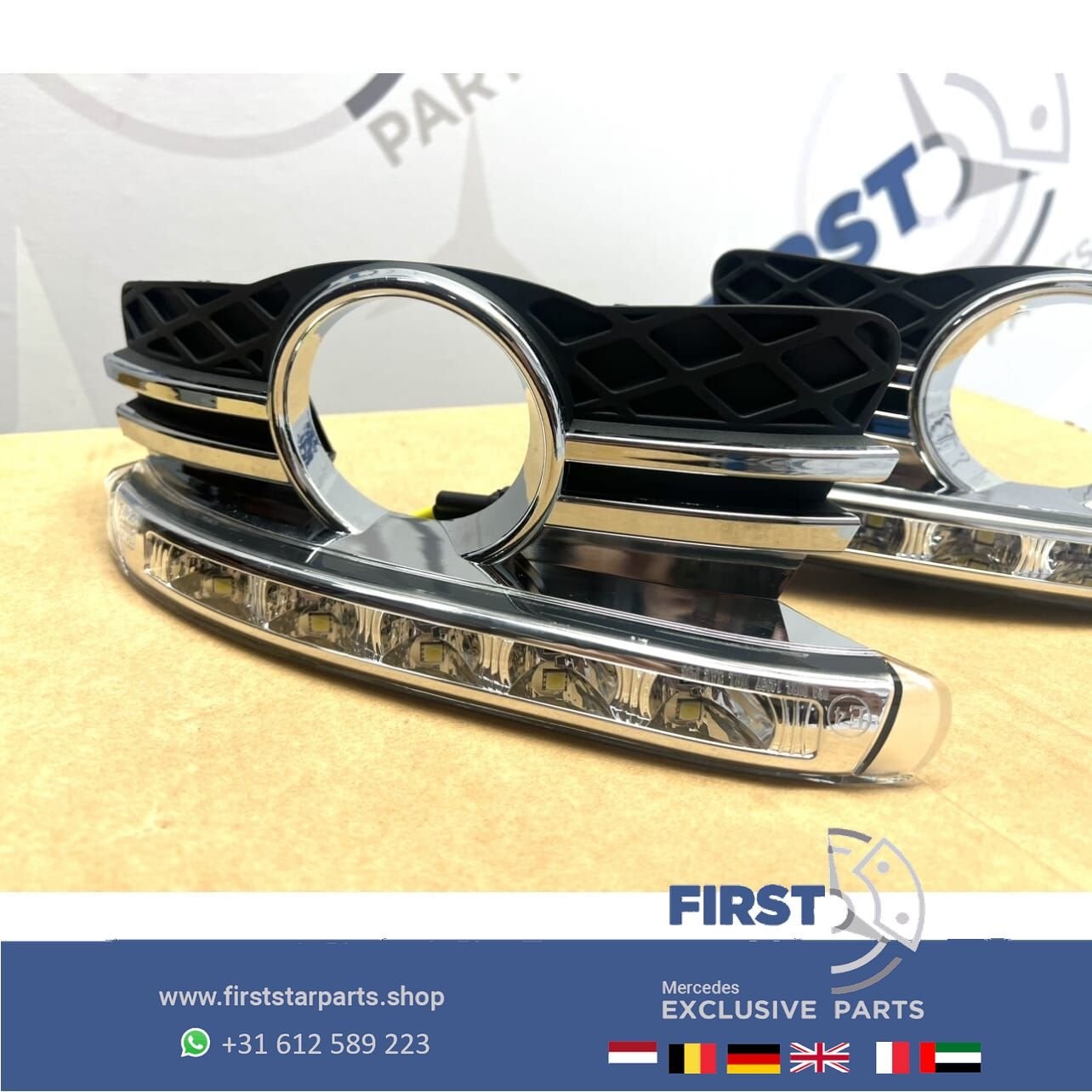 W204 AVANTGARDE LED MISTLAMP dagrijverlichting LR SET Merced, Gebruikt, -, Ophalen of Verzenden, -