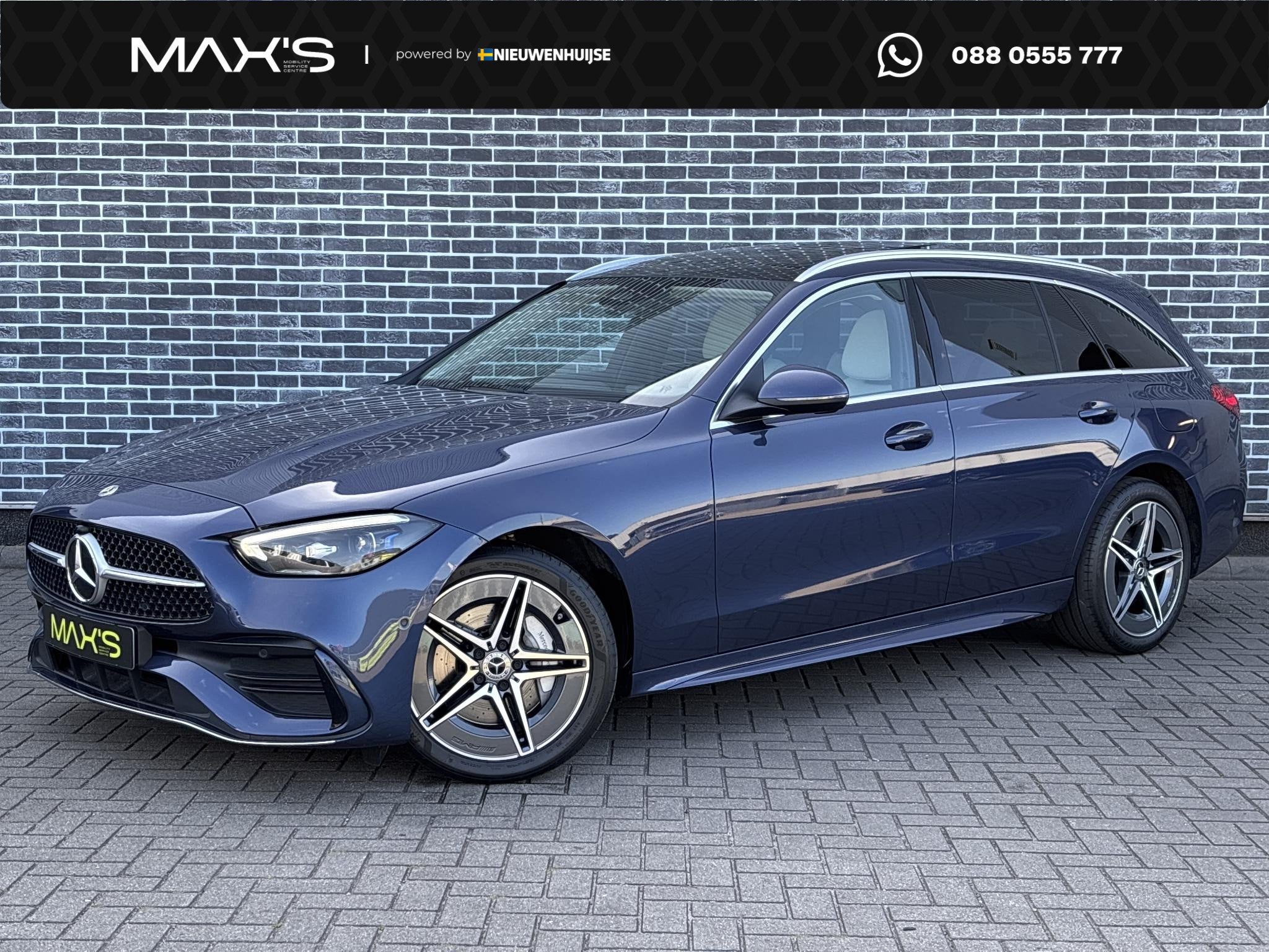 Mercedes-Benz C-klasse Estate 300 e AMG Line | Panoramadak |, Achterwielaandrijving, Euro 6, 4 cilinders, Blauw