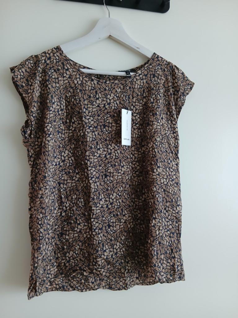 Prachtige nieuwe blouse mét prijskaartje van OPUS. Maat 40., Maat 38/40 (M), Bruin, Verzenden, Nieuw