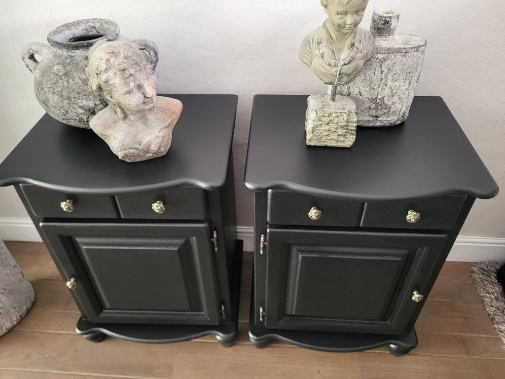 2 super gave nachtkastjes mat zwart gespoten, Ophalen, Minder dan 45 cm, Nieuw, 55 tot 70 cm