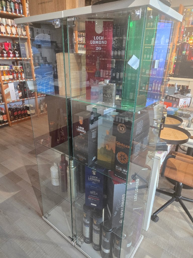 Glazen vitrine kasten met slot zgan, Ophalen, 50 tot 100 cm, Minder dan 100 cm, 25 tot 50 cm