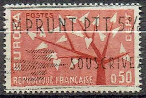 Frankrijk 1962 EUROPA, Verzenden, Gestempeld, Dier of Natuur