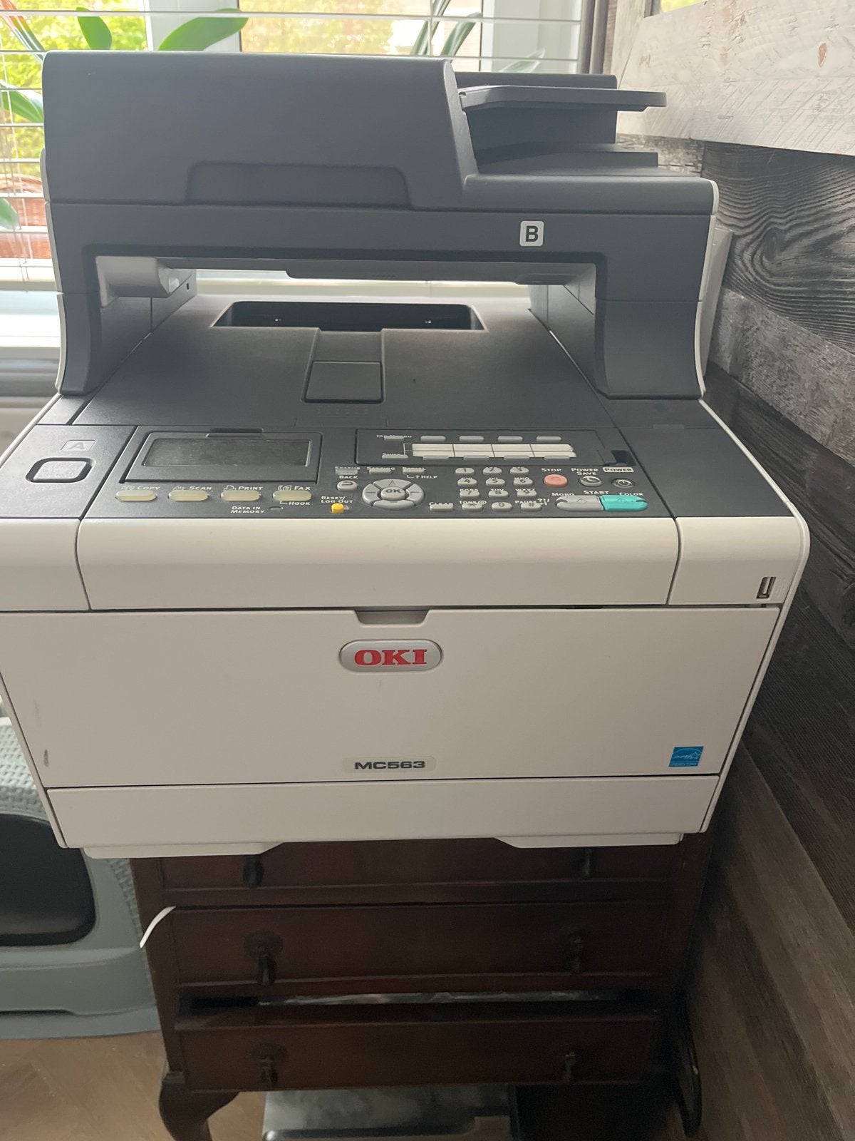 OKI MC563 All-in-One Laserprinter - Zo goed als nieuw, Ophalen, Faxen, All-in-one, Zo goed als nieuw