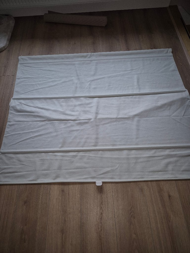 Vouwgordijn, Huis en Inrichting, Stoffering | Gordijnen en Lamellen, Ophalen, Met ringen, Beige, Nieuw
