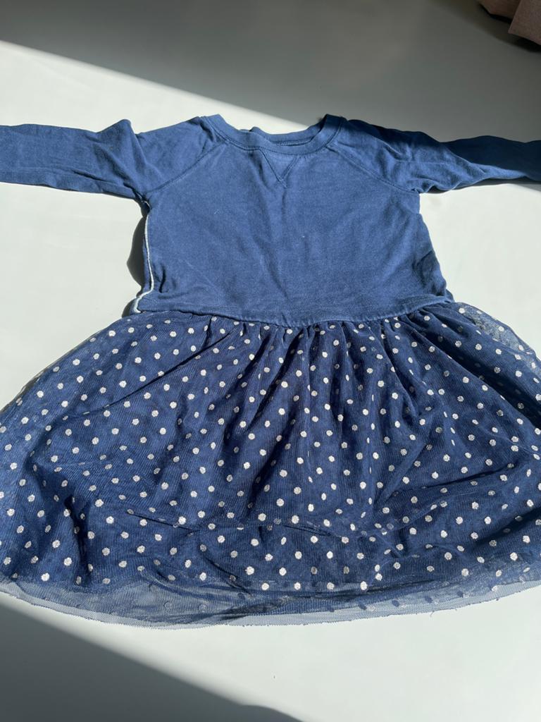 Carter's Jurk Blauw met Witte Stippen Maat 6, Ophalen of Verzenden, Gebruikt, Meisje