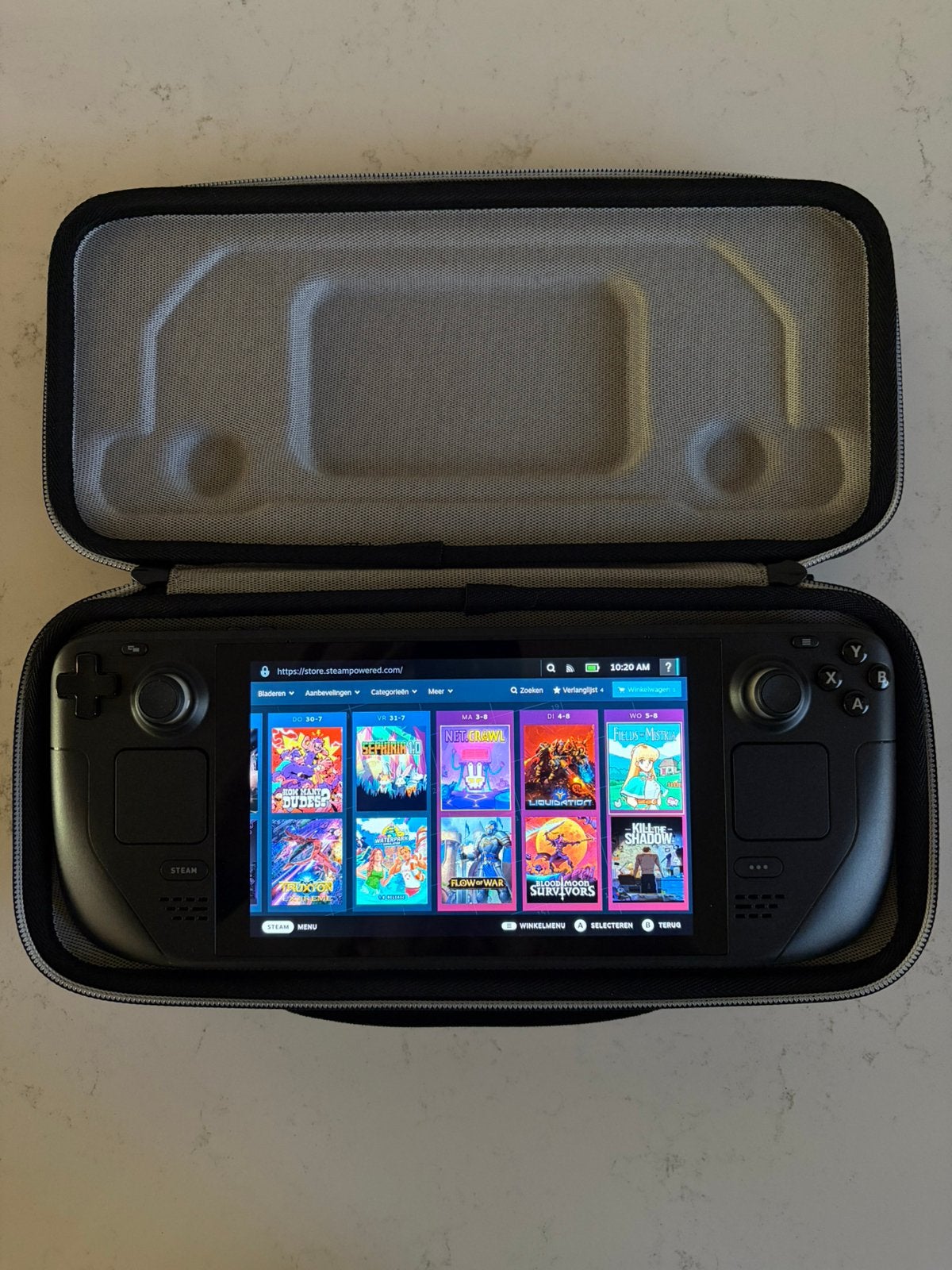 Steam Deck LCD 256GB - Compleet en zo goed als nieuw - 100%, Spelcomputers en Games, Spelcomputers | Overige, Ophalen of Verzenden